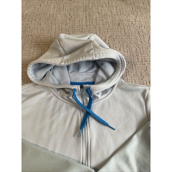 Nike Dri Fit Women’s Light Blue Hoodie Sweatshirt Zip Jacket Size S Platinum - Picture 3 of 11
